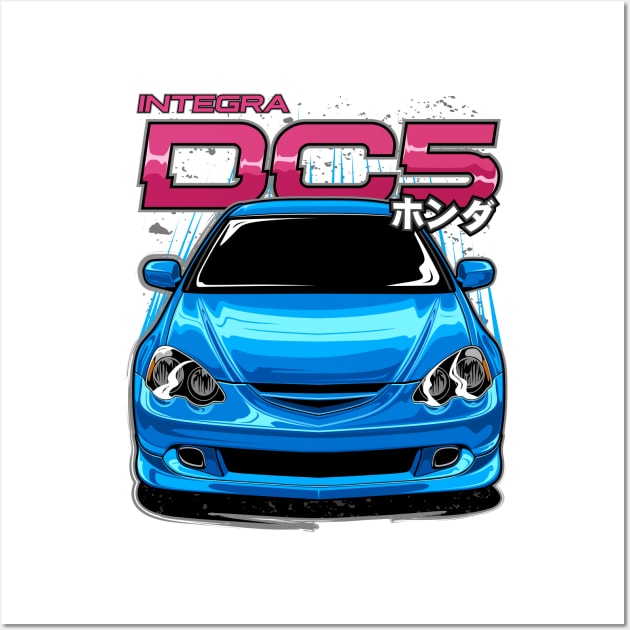 Integra DC5 Type R vector illustration for JDM car enthusiasts! Wall Art by idrdesign